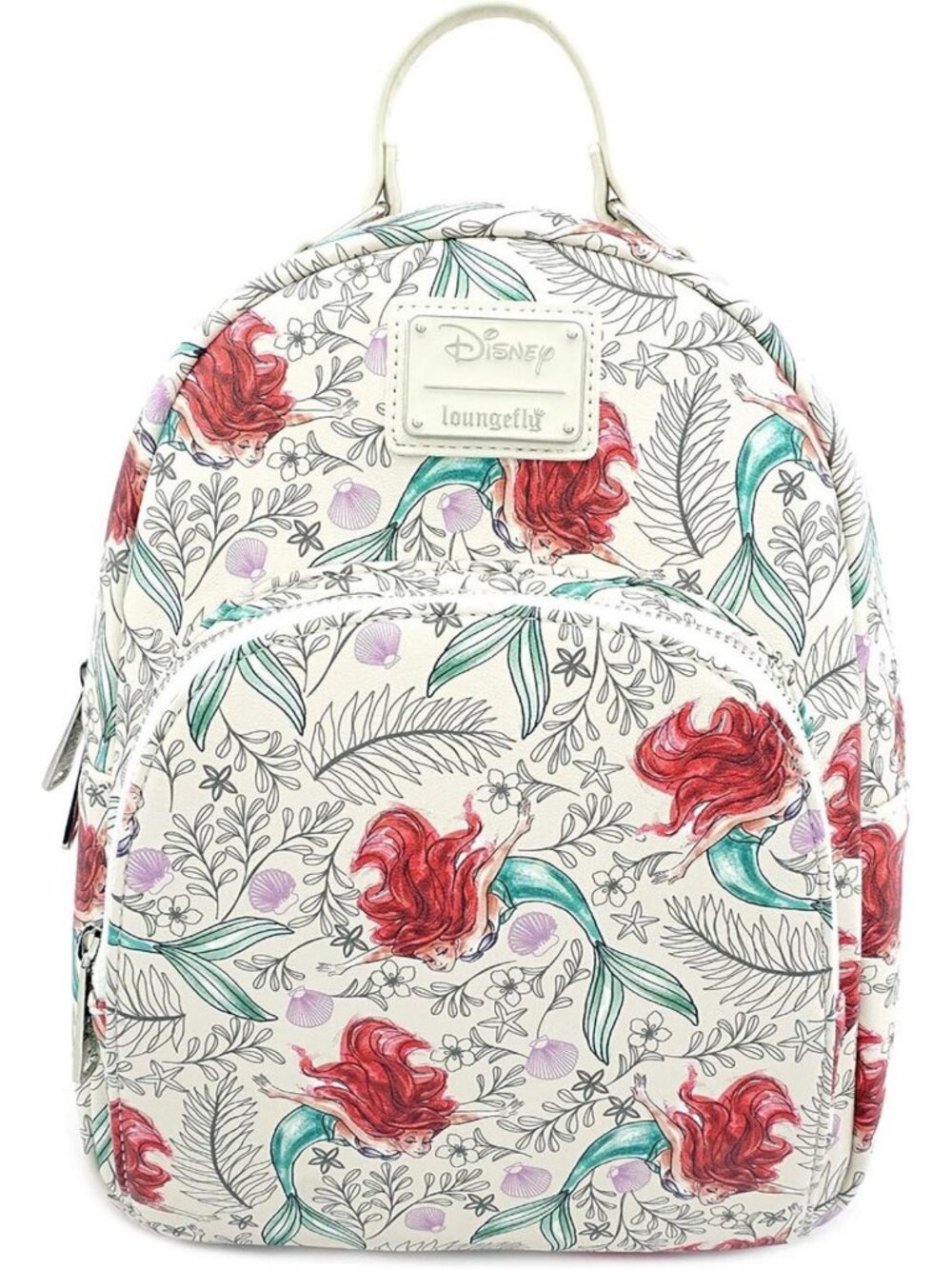 Ariel Allover-Print Mini Backpack | Cute Disney Lounge Bag | Perfect for